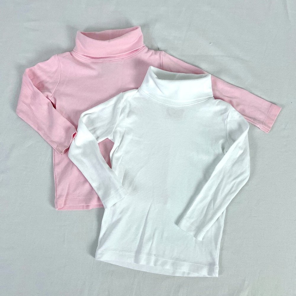 The Beaufort Bonnett Company Toddler Girls 2 Tatum's Turtleneck Pink White Sz 2T